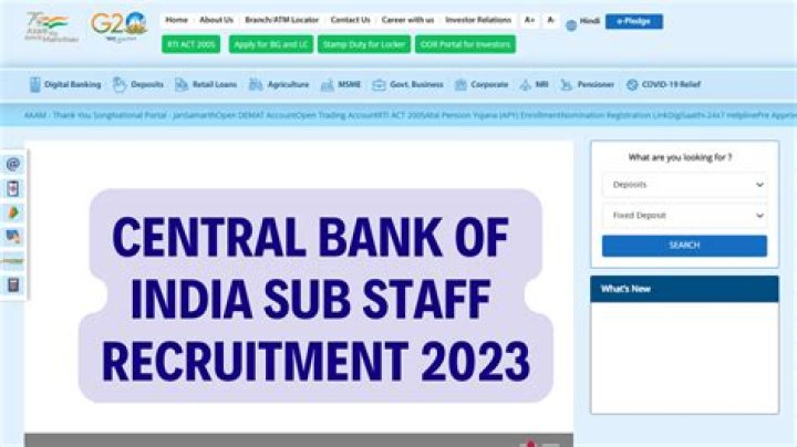 Central Bank Of India Sub Staff Recruitment 2023