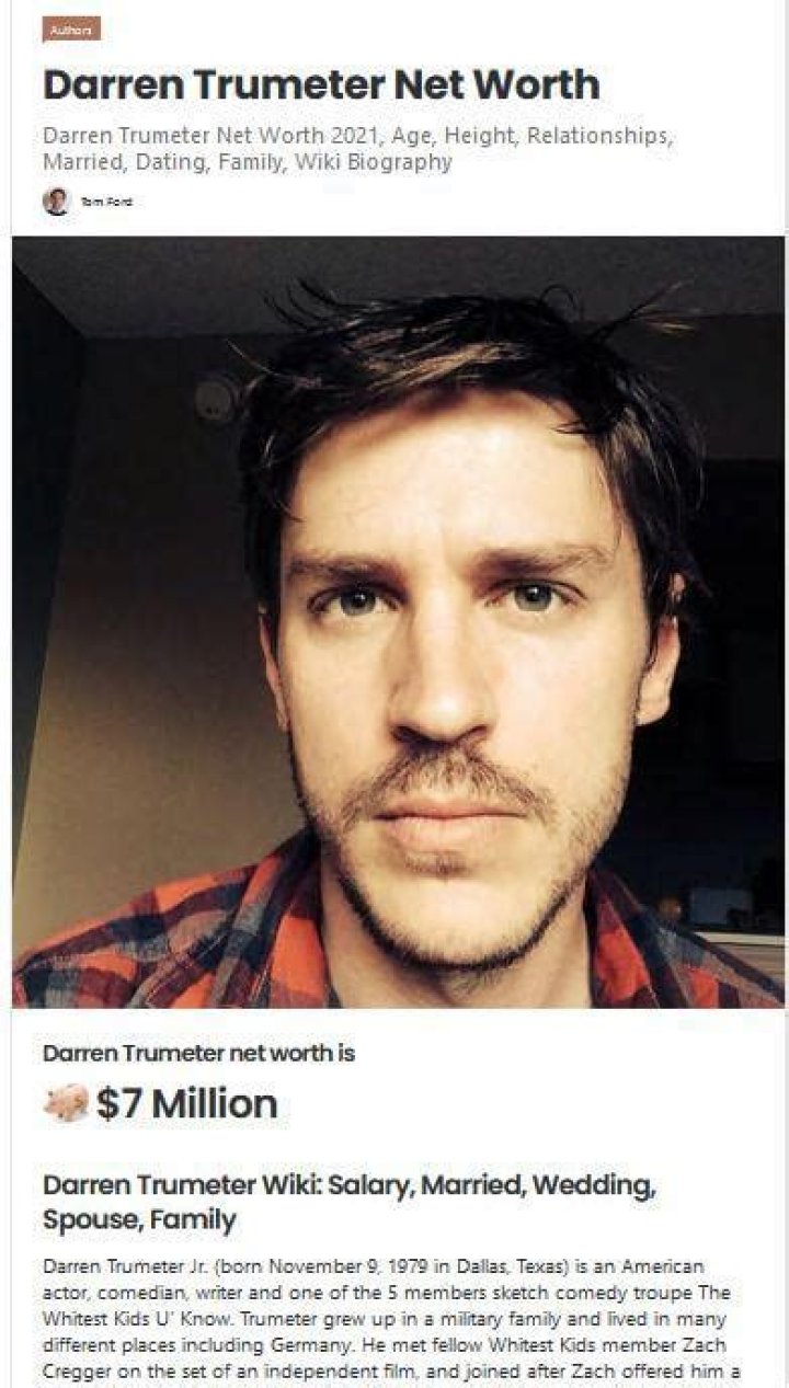 Darren Trumeter Net Worth