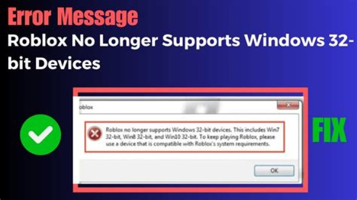 How to Fix / Solve Roblox No Longer Supports Windows 32-bit Devices - SarkariResult